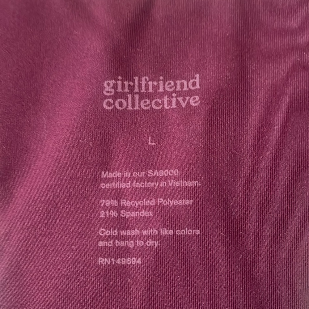 Girlfriend collective plum racerback bra - Picture 2 of 4